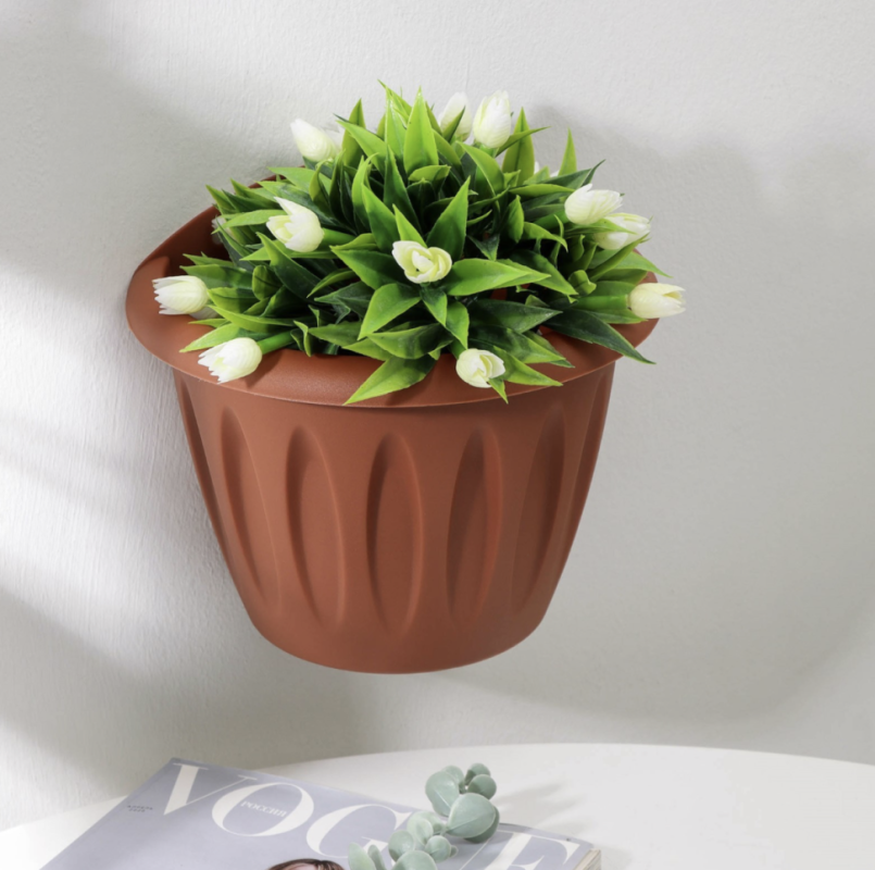 Кашпо настенное &laquo;Фелиция&raquo;, 3,4 л, цвет терракотовый