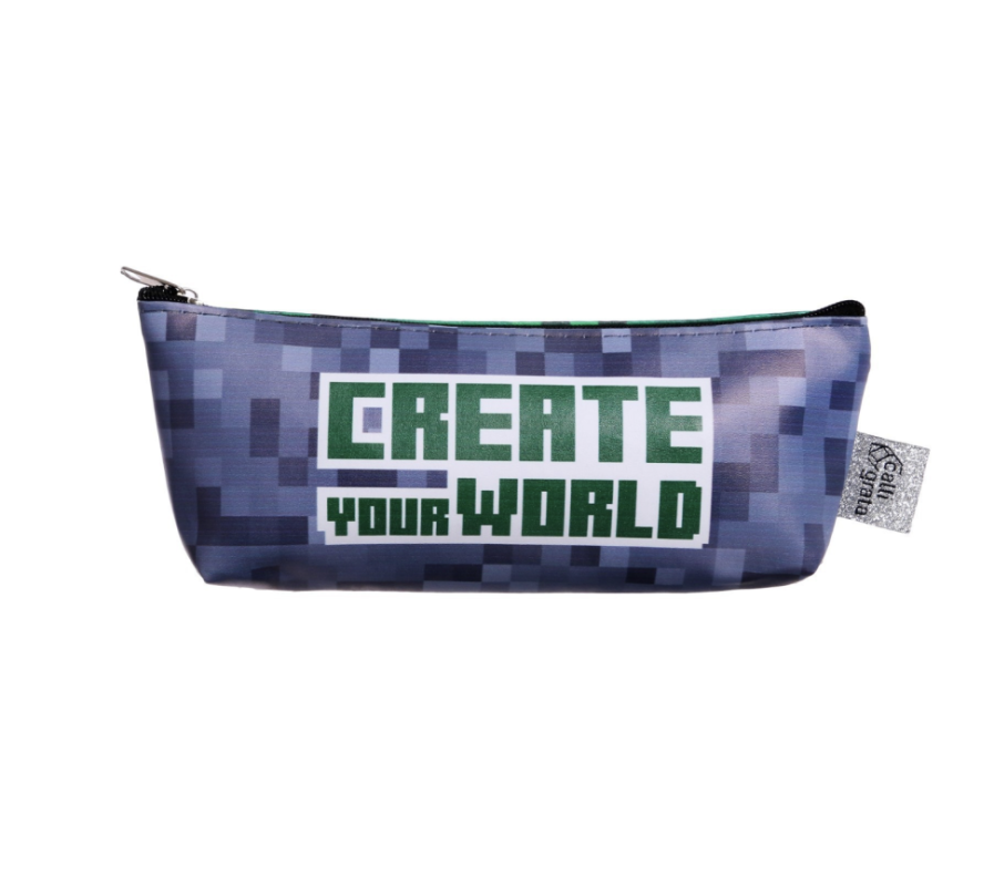 Пенал мягкий 1 отделение, 80 х 190 х 40 мм, объёмный, искусственная кожа,  Пенал мягкий 1 отделение, 80 х 190 х 40 мм, объёмный, искусственная кожа, "Начни игру"