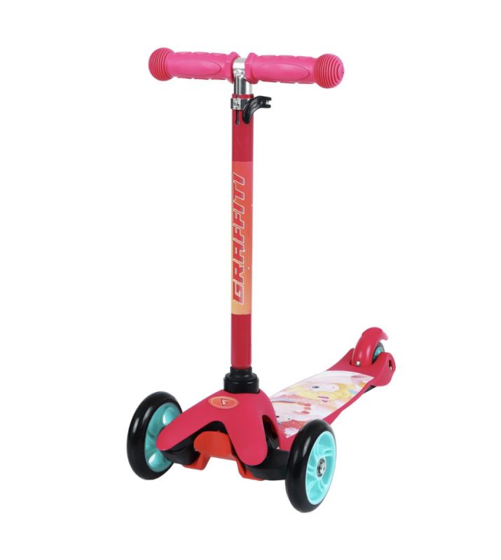 Самокат GRAFFITI «Единорожки», колёса PU 110/75 мм, ABEC 7, цвет розовый Самокат GRAFFITI «Единорожки», колёса PU 110/75 мм, ABEC 7, цвет розовый