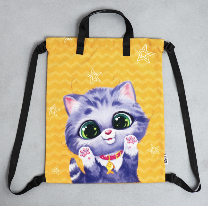 Мешок для обуви «Малыш котёнок» два вида ручек, 30 х 40 см Мешок для обуви «Малыш котёнок» два вида ручек, 30 х 40 см