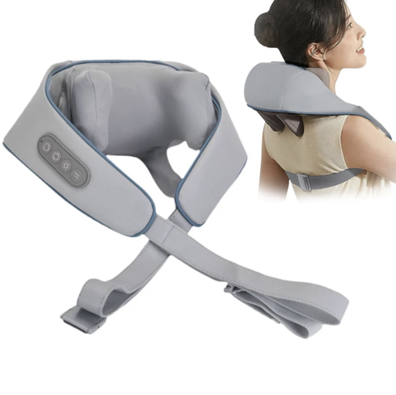 Массажер шиацу 4D с подогревом (серый)