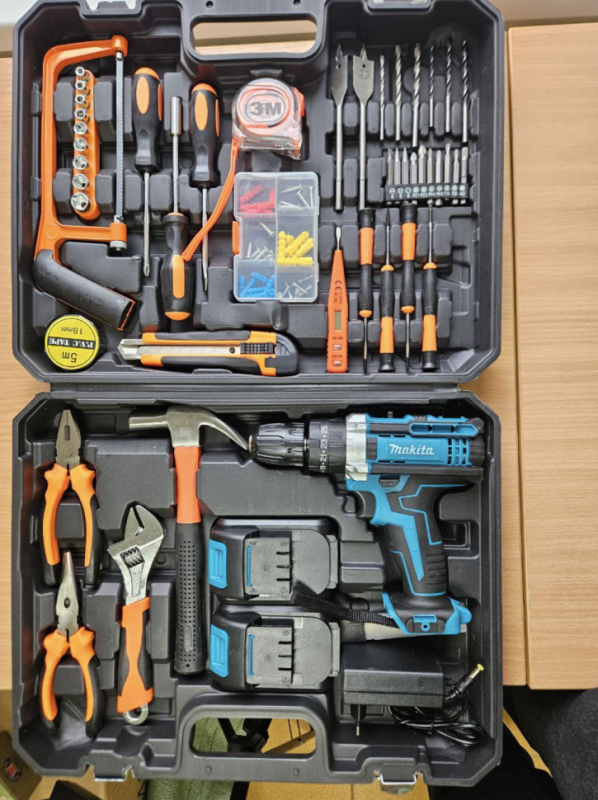 Набор инструментов + Дрель шуроповерт 48V Набор инструментов + Дрель шуроповерт 48V