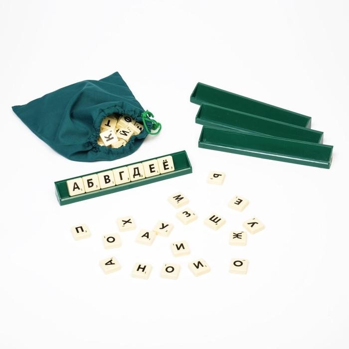 Настольная игра на составление слов «Скрабвуд Классик», 104 фишки, 10+ Настольная игра на составление слов «Скрабвуд Классик», 104 фишки, 10+