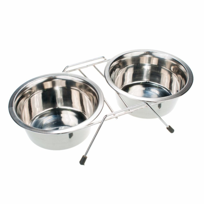 Миски металлические для животных на подставке 750мл Миски металлические для животных на подставке 750мл