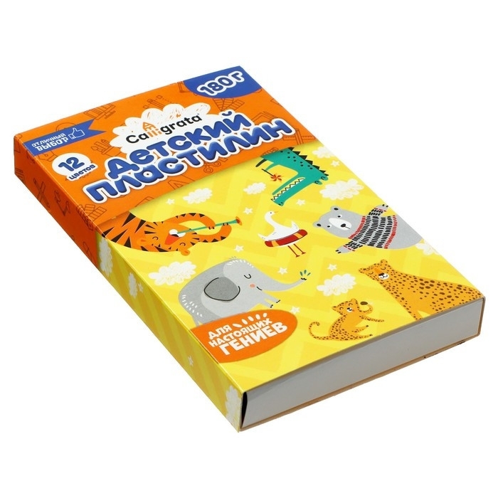 Пластилин Calligrata, 12 цветов, 180 г Пластилин Calligrata, 12 цветов, 180 г