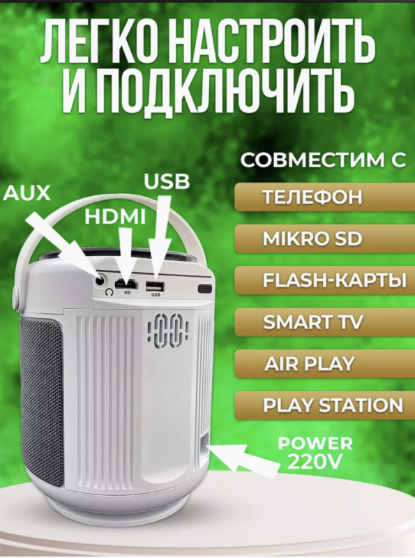 Проектор для фильмов P30 pro + HDMI +Wi-Fi Проектор для фильмов P30 pro + HDMI +Wi-Fi