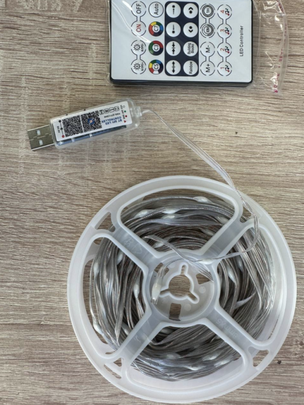 Гирлянда новогодняя на стену умная c пультом, 10 метров Гирлянда новогодняя на стену умная c пультом, 10 метров