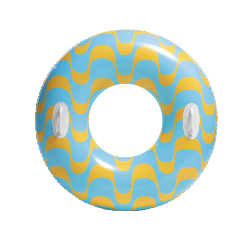 Круг для плавания «Водоворот», d=91 см, от 9 лет, цвет голубой\желтый