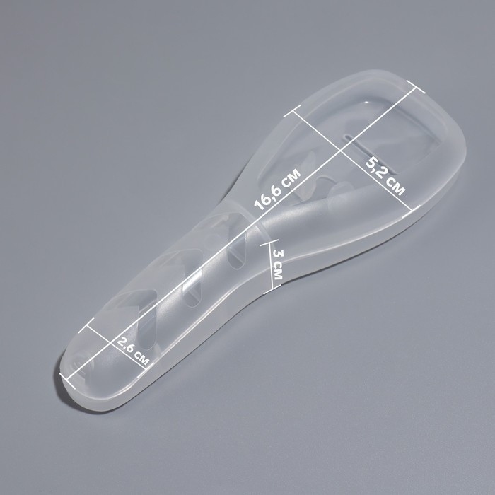 Органайзер для бритвы, с крышкой, 16,6 &times; 5,2 &times; 3 см, цвет прозрачный