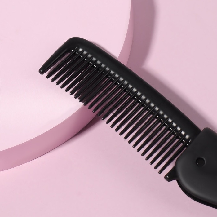 Расчёска складная, 17,5 &times; 3 см, цвет чёрный