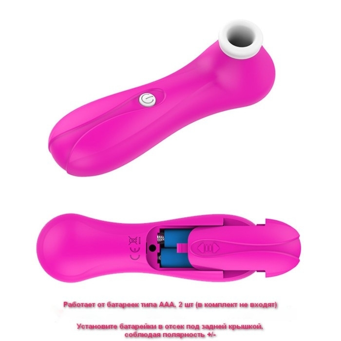 Бесконтактный вакуумно- волновой стимулятор клитора и сосков Оки-Чпоки, 7 режимов, красный