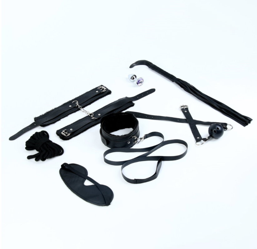 Эротический БДСМ набор Оки-Чпоки, металл, кожа, набор 8 предметов, черный Эротический БДСМ набор Оки-Чпоки, металл, кожа, набор 8 предметов, черный