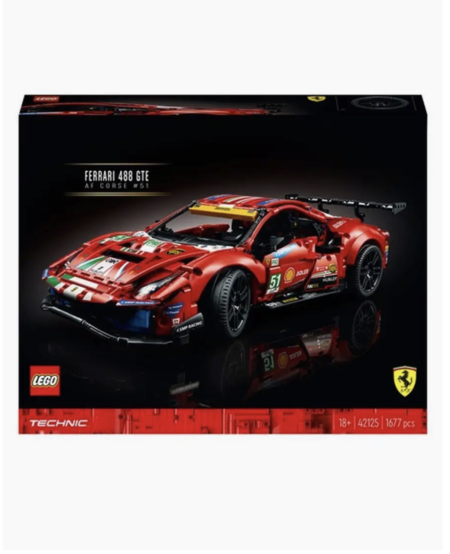 Конструктор Technic Ferrari 488 1677 деталей Конструктор Technic Ferrari 488 1677 деталей