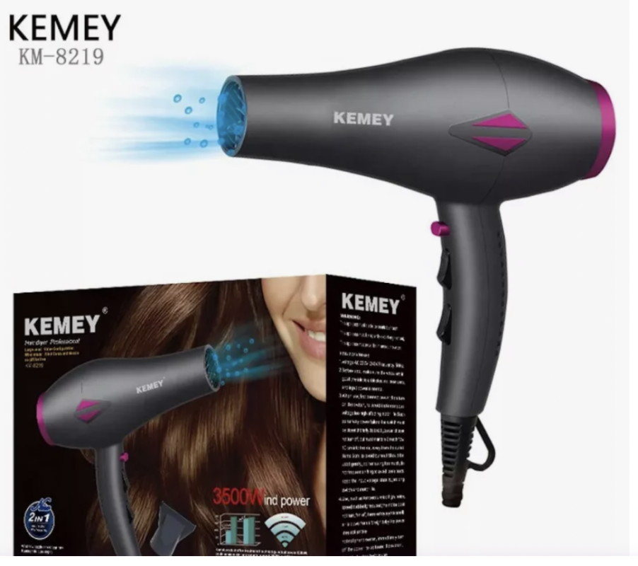 Фен для волос Kemei KM-8219 Фен для волос Kemei KM-8219