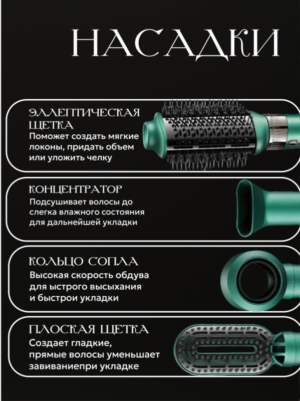 Фен щетка с 4 насадками VGR V-493 Фен щетка с 4 насадками VGR V-493