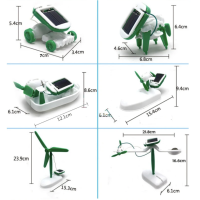 Конструктор робот 6 в 1 на солнечной батарее