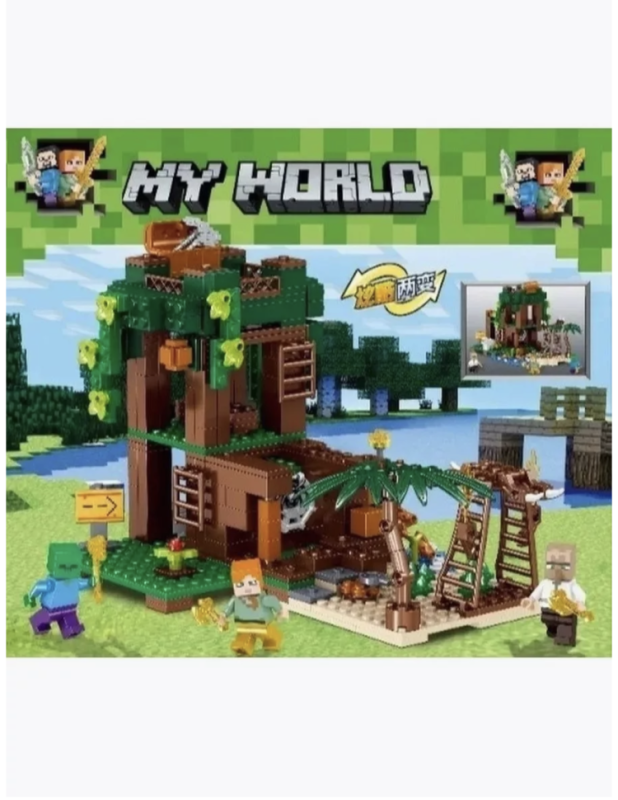 Конструктор Майнкрафт Домик на дереве 399 деталей Конструктор Майнкрафт Домик на дереве 399 деталей