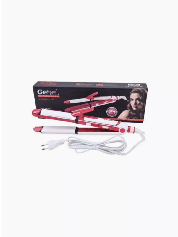 Мультистайлер 3 в 1 (гофре, выпрямитель, плойка) Geemy GM-1958 Мультистайлер 3 в 1 (гофре, выпрямитель, плойка) Geemy GM-1958