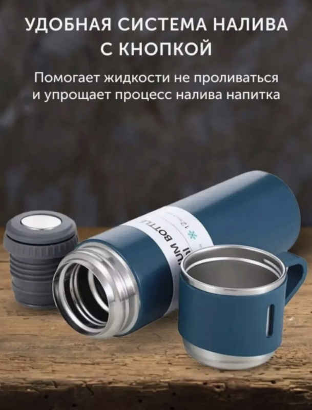 ТЕРМОС VACUUM FLASK SET синий ТЕРМОС VACUUM FLASK SET синий
