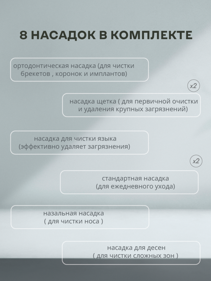 Ирригатор для зубов портативный с насадками