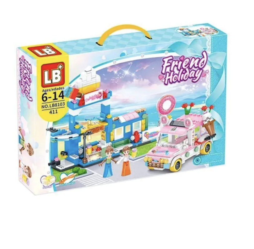 Конструктор Френдс Кондитерская с Led подсветкой 411 деталей Конструктор Френдс Кондитерская с Led подсветкой 411 деталей