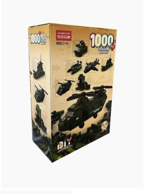 Конструктор Военная техника 6в1 1000 деталей Конструктор Военная техника 6в1 1000 деталей