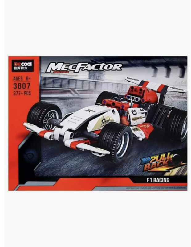 Конструктор для мальчика Машинка Формула F1 377 деталей Конструктор для мальчика Машинка Формула F1 377 деталей